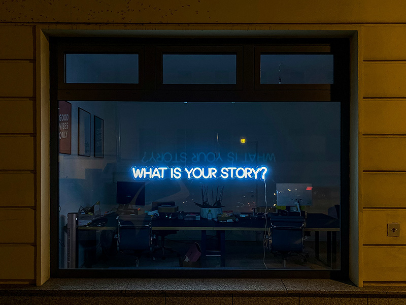 photo of what is your story by Etienne Girardet on Unsplash