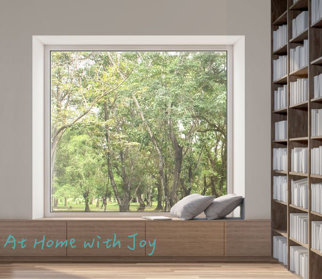 At home with Joy. Read, Love, Peace.